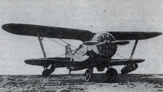 Рис. 4. Самолет И-153 «Чайка» с прямоточными двигателями ДМ-2 